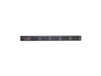 APC Basic Rack PDU Zero U - Strømfordelingslist (kan monteres i rack) - AC 120/208/230 V - inngang: IEC 60320 C20 - utgangskontakter: 15 (power IEC 60320 C13) - 0U - 2.5 m kabel - svart - for P/N: AR3106SP, SMX1000C, SMX1500RM2UC, SMX1500RM2UCNC, SMX750C, SMX750CNC, SRT5KRMXLW-TW AP9572