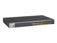 NETGEAR Smart GS728TP - V2 - switch - L3 - smart - 24 x 10/100/1000 (PoE+) + 4 x Gigabit SFP - rackmonterbar - PoE+ (190 W) GS728TP-200EUS