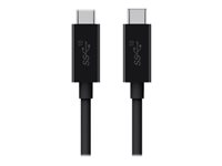 Belkin - USB-kabel - 24 pin USB-C (hann) til 24 pin USB-C (hann) - USB 3.1 - 5 A - 1 m - 4K-støtte - svart F2CU052BT1M-BLK