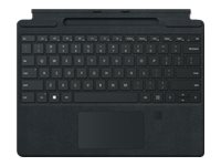 Microsoft Surface Pro Signature Keyboard with Fingerprint Reader - Tastatur - med styreplate, akselerometer, lagrings- og ladebakke for Surface Slim Pen 2 - QWERTY - Nordisk (dansk/finsk/norsk/svensk) - svart - kommersiell - for Surface Pro 8, Pro X 8XG-00009