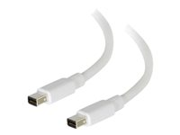 C2G 2m Mini DisplayPort Cable 4K UHD M/M - White - DisplayPort-kabel - Mini DisplayPort (hann) til Mini DisplayPort (hann) - 2 m - hvit 84411