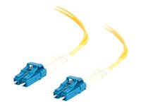 C2G LC-LC 9/125 OS1 Duplex Singlemode PVC Fiber Optic Cable (LSZH) - Koblingskabel - LC-enkeltmodus (hann) til LC-enkeltmodus (hann) - 20 m - fiberoptisk - dupleks - 9 / 125 micron - OS1 - halogenfri - gul 85611