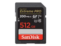 SanDisk Extreme Pro - Flashminnekort - 512 GB - Video Class V30 / UHS-I U3 / Class10 - SDXC UHS-I SDSDXXD-512G-GN4IN
