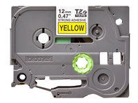Brother TZe-S631 - Ekstra sterk selvkleber - svart på gult - Rull (1,2 cm x 8 m) 1 kassett(er) laminert teip - for P-Touch PT-E310, E550, P900; P-Touch Cube Plus PT-P710; P-Touch Cube Pro PT-P910 TZES631
