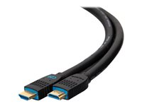 C2G 25ft Performance Series Premium High Speed HDMI Cable - 4K 60Hz In-Wall - Premium High Speed - HDMI-kabel - HDMI hann til HDMI hann - 7.62 m - svart C2G50196