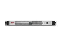 APC Smart-UPS SC SCL500RMI1UNC - UPS (kan monteres i rack) - AC 230 V - 400 watt - 500 VA - Ethernet 10/100, USB - utgangskontakter: 4 - 1U - svart, sølv - for P/N: AR106V, AR4018SPX432, AR4024SP, AR4024SPX429, AR4024SPX431, AR4024SPX432 SCL500RMI1UNC