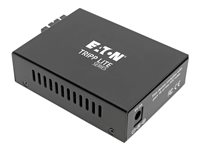 Eaton Tripp Lite Series Gigabit Singlemode Fiber to Ethernet Media Converter, SMF 10/100/1000 SC, 1310 nm, 20 km (12.4 mi.) - Fibermedieomformer - 1GbE - 10Base-T, 100Base-TX, 1000Base-T - RJ-45 / SC-enkeltmodus - opp til 20 km - 1310 nm N785-INT-SC-SM