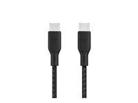 Belkin BoostCharge - USB-kabel - 24 pin USB-C (hann) til 24 pin USB-C (hann) - 2 m - svart - for Apple 10.9-inch iPad Air; Google Pixel 4a, 5, 6; Samsung Galaxy Note20, S21, S21 5G, S22 CAB014BT2MBK