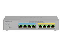 NETGEAR Plus MS108EUP - Switch - Styrt - 4 x 100/1000/2.5G (PoE++) + 4 x 100/1000/2.5G (PoE+) - stasjonær, veggmonterbar - PoE++ (230 W) MS108EUP-100EUS
