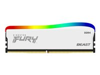 Kingston FURY Beast - RGB Special Edition - DDR4 - modul - 16 GB - DIMM 288-pin - 3600 MT/s / PC4-28800 - CL18 - ikke-bufret - ikke-ECC - hvit KF436C18BWA/16