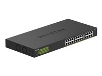 NETGEAR GS324PP - Switch - ikke-styrt - 24 x 10/100/1000 (PoE+) - stasjonær, rackmonterbar - PoE+ (380 W) GS324PP-100EUS