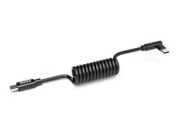PORT Connect - USB-kabel - 24 pin USB-C (hann) rett til 24 pin USB-C (hann) vinklet - 70 cm - spiralkabel, USB Power Delivery (65 W) (en pakke 10) 900064/10