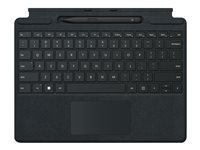 Microsoft Surface Pro Signature Keyboard - Tastatur - med styreplate, akselerometer, lagrings- og ladebakke for Surface Slim Pen 2 - Nordisk (dansk/finsk/norsk/svensk) - svart - kommersiell - med Slim Pen 2 - for Surface Pro 8, Pro X 8X8-00009