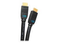 C2G 50ft Ultra Flexible 4K Active HDMI Cable Gripping 4K 60Hz - In-Wall M/M - HDMI-kabel med Ethernet - HDMI hann til HDMI hann - 15.2 m - svart - aktiv, 4K 60Hz støtte C2G10384