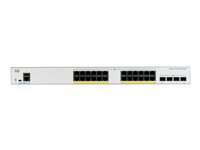 Cisco Catalyst 1000-24FP-4X-L - Switch - Styrt - 24 x 10/100/1000 (PoE+) + 4 x 10 Gigabit SFP+ (opplenke) - rackmonterbar - PoE+ (370 W) C1000-24FP-4X-L