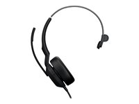 Jabra Evolve2 50 UC Mono - Hodesett - on-ear - Bluetooth - kablet - aktiv støydemping - USB-C - svart - Zoom Certified, Certified for Microsoft Teams, Cisco Webex Certified, Alcatel-Lucent Certified, Unify Certified, Google Meet Certified, Amazon Chime Certified 25089-889-899