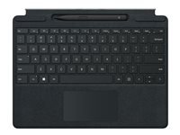 Microsoft Surface Pro Signature Keyboard - Tastatur - med styreplate, akselerometer, lagrings- og ladebakke for Surface Slim Pen 2 - QWERTY - Spansk - svart - kommersiell - med Slim Pen 2 - for Surface Pro 8 8X8-00012
