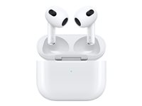 Apple AirPods with Lightning Charging Case - 3. generasjon - True wireless-hodetelefoner med mikrofon - ørepropp - Bluetooth - hvit MPNY3DN/A