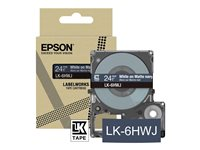 Epson LabelWorks LK-6HWJ - Hvitt på matt marineblått - Rull (2,4 cm x 8 m) 1 kassett(er) hengeboks - tape - for LabelWorks LW-C610 C53S672086