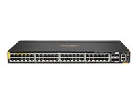 HPE Aruba Networking 6300M 48p 10M/100M/1G 4p SFP56 50G TAA Switch - Switch - Max. Stacking Distance 10 km - L3 - Styrt - 48 x 10/100/1000 + 4 x 1 Gigabit / 10 Gigabit / 25 Gigabit / 50 Gigabit SFP56 (opplink / stabling) - front og side til bakside - rackmonterbar - TAA-samsvar S0G00A