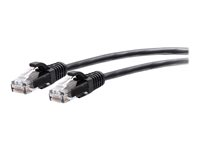 C2G 1ft (0.3m) Cat6a Snagless Unshielded (UTP) Slim Ethernet Network Patch Cable - Black - Koblingskabel - RJ-45 (hann) til RJ-45 (hann) - 30 cm - 4.8 mm - UTP - CAT 6a - formstøpt, uten hindringer - svart C2G30139