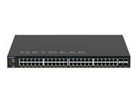NETGEAR M4350-48G4XF - Switch - L3 - Styrt - 48 x 10/100/1000 (PoE+) + 4 x 10 Gigabit SFP+ - front til bakside-luftflyt - rackmonterbar - PoE+ (1440 W) GSM4352-100NES