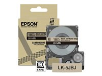 Epson LabelWorks LK-5JBJ - Svart på matt beige - Rull (1,8 cm x 8 m) 1 kassett(er) hengeboks - tapepatron - for LabelWorks LW-C410, LW-C610 C53S672091