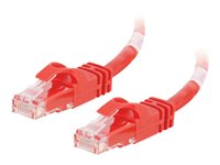 C2G Cat6 Booted Unshielded (UTP) Crossover Patch Cable - Krysskabel - RJ-45 (hann) til RJ-45 (hann) - 50 cm - UTP - CAT 6 - formstøpt, uten hindringer, flertrådet - rød 83556