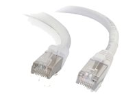 C2G Cat6a Booted Shielded (STP) Network Patch Cable - Koblingskabel - RJ-45 (hann) til RJ-45 (hann) - 50 cm - STP - CAT 6a - formstøpt, uten hindringer, flertrådet - hvit 89934