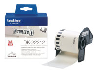 Brother DK-22212 - Permanet adhesiv - hvit - Rull (6,2 cm x 15,2 m) tape - for Brother QL-1050, 1060, 1110, 500, 550, 560, 570, 580, 600, 650, 700, 710, 720, 820 DK22212