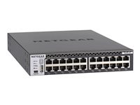 NETGEAR M4300-24X - Switch - L3 - Styrt - 24 x 10 Gigabit Ethernet + 4 x delt 10 Gigabit SFP+ - front til bakside-luftflyt - rackmonterbar XSM4324CS-100NES