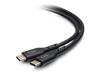 C2G 12ft (3.7m) USB-C Male to USB-C Male Cable (20V 5A) - USB 2.0 (480Mbps) - USB-kabel - 24 pin USB-C (hann) til 24 pin USB-C (hann) - USB 2.0 - 20 V - 5 A - 3.7 m - svart C2G28880