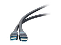 C2G 75ft (22.9m) C2G Performance Series Ultra Flexible Active High Speed HDMI Cable - 4K 30Hz In-Wall, CMG (FT4) Rated - High Speed - HDMI-kabel - HDMI hann til HDMI hann - 22.9 m - svart - aktiv, Enretnings, 4K 30Hz støtte C2G10385