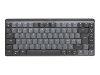 Logitech Master Series MX Mechanical Mini - Tastatur - bakbelysning - trådløs - Bluetooth LE - QWERTY - Nordisk (dansk/finsk/norsk/svensk) - tastsvitsj: Tactile Quiet - grafitt 920-010776