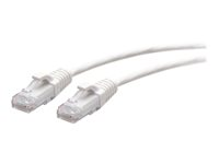 C2G 10ft (3m) Cat6a Snagless Unshielded (UTP) Slim Ethernet Network Patch Cable - White - Koblingskabel - RJ-45 (hann) til RJ-45 (hann) - 3 m - 4.8 mm - UTP - CAT 6a - formstøpt, uten hindringer - hvit C2G30185