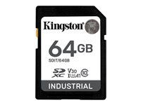 Kingston Industrial - Flashminnekort - 64 GB - A1 / Video Class V30 / UHS-I U3 / Class10 - microSDXC UHS-I SDIT/64GB