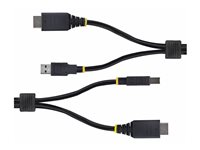 StarTech.com 6ft (1.8m) HDMI and USB 5Gbps KVM Cable - Tastatur / video / musekabel (KVM) - HDMI, USB-type A (hann) til HDMI, USB Type B (hann) - 1.8 m - 4K 60Hz støtte, HDR10-støtte - svart HU1226-KVM-CABLE