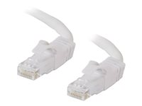 C2G Cat6 Booted Unshielded (UTP) Network Patch Cable - Koblingskabel - RJ-45 (hann) til RJ-45 (hann) - 1.5 m - UTP - CAT 6 - formstøpt, uten hindringer, flertrådet - hvit 83487