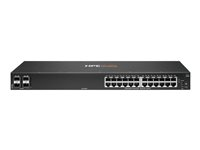 HPE Aruba Networking CX 6000 24p 10M/100M/1G 4p SFP 1G Switch - Switch - Styrt - 24 x 10/100/1000 + 4 x Gigabit SFP (opplink) - side til side-luftflyt - rackmonterbar, veggmonterbar - BTO R8N88B#ABB