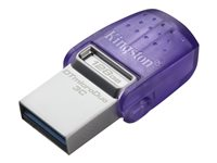 Kingston DataTraveler microDuo 3C - USB-flashstasjon - 128 GB - USB 3.2 Gen 1 / USB-C DTDUO3CG3/128GB
