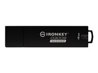 IronKey D300S Managed - USB-flashstasjon - kryptert - 4 GB - USB 3.1 Gen 1 - FIPS 140-2 Level 3 - TAA-samsvar IKD300SM/4GB