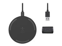 Belkin BoostCharge - Trådløs ladepute + AC-strømadapter - 10 watt - svart WIA001VFBK