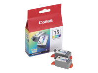 Canon BCI-15 Colour Twin Pack - 2-pack - 7.5 ml - farge (cyan, magenta, gul) - original - blekkbeholder - for i70, 80 8191A002