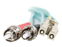 C2G LC-ST 10Gb 50/125 OM3 Duplex Multimode PVC Fiber Optic Cable (LSZH) - Nettverkskabel - ST flermodus (hann) til LC multimodus (hann) - 3 m - 3 m - fiberoptisk - dupleks - 50 / 125 mikroner - OM3 - halogenfri - akvamarin 85542
