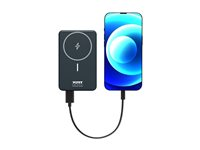 PORT Connect - Trådløs nødlader - Li-pol - 10000 mAh - 37 Wh - 20 watt - 2.4 A - PD - 2 utgangskontakter (USB-type A, 24 pin USB-C) - på kabel: USB-A 907005