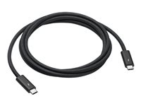 Apple Thunderbolt 4 Pro - USB-kabel - 24 pin USB-C (hann) til 24 pin USB-C (hann) - USB 3.1 Gen 2 / Thunderbolt 3 / Thunderbolt 4 - 1.8 m - støtte for kjedekopling - svart MN713ZM/A