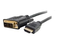C2G 1m (3ft) HDMI to DVI Cable - HDMI to DVI-D Adapter Cable - 1080p - M/M - Adapterkabel - DVI-D hann til HDMI hann - 1 m - skjermet - svart 42514