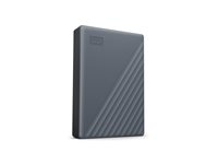 WD My Passport WDBRMD0040BGY-WESN - Harddisk - kryptert - 4 TB - ekstern (bærbar) - USB 3.2 Gen 1 - 256-bit AES - silikongrå WDBRMD0040BGY-WESN