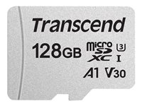 Transcend 300S - Flashminnekort - 128 GB - A1 / Video Class V30 / UHS-I U3 - microSDXC TS128GUSD300S