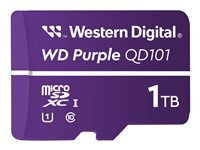 WD Purple WDD100T1P0C - Flashminnekort - 1 TB - UHS-I U1 / Class10 - microSDXC - purpur WDD100T1P0C